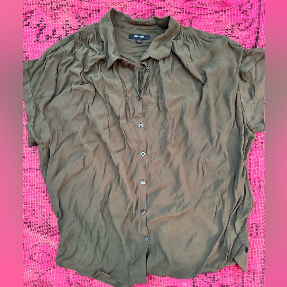 Madewell Casual Olive Button-Down Shirt